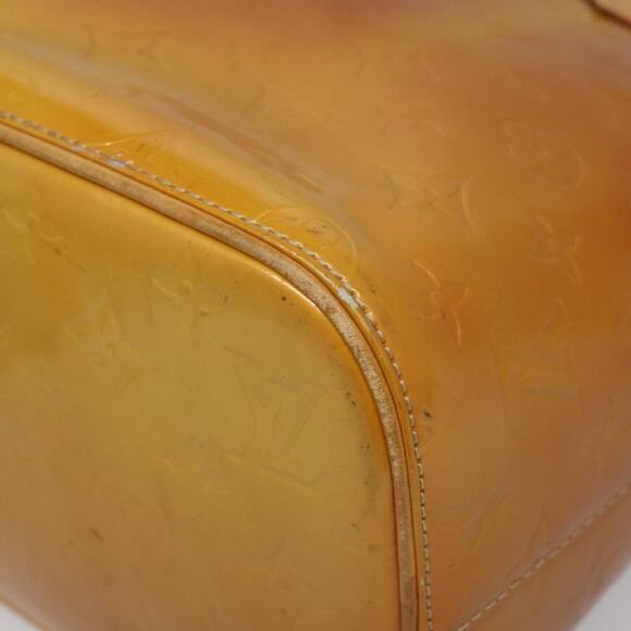 LOUIS VUITTON Monogram Vernis Houston Hand Bag Beige M91004  LOUIS VUITTON Monogram Vernis Houston Hand Bag Beige M91004